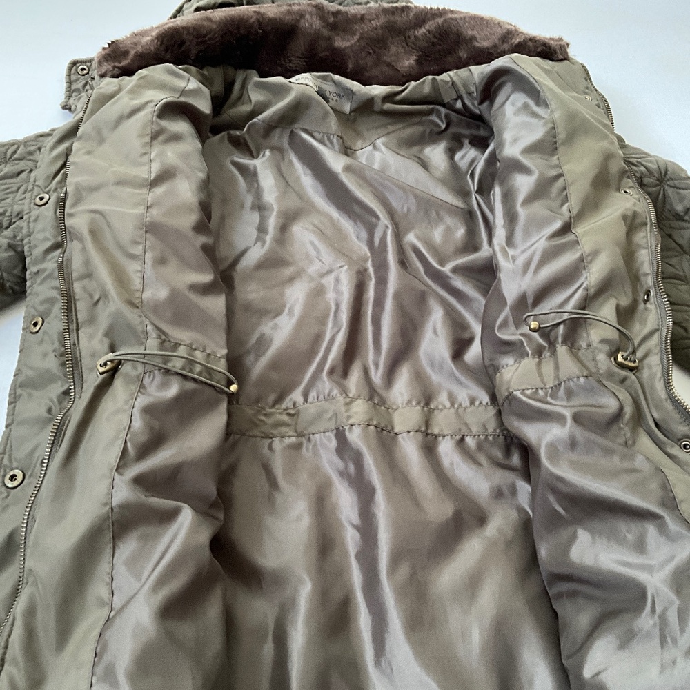MARC NEW YORK Quilted Hooded Jacket Small Olive Brown - Picture 7 of 12